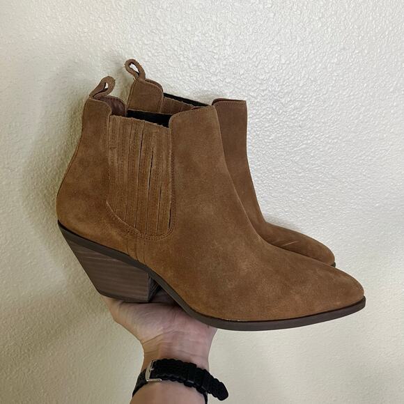 Patina | Portland Leather brown suede ankle western boots NEW 10 - Picture 1 of 7